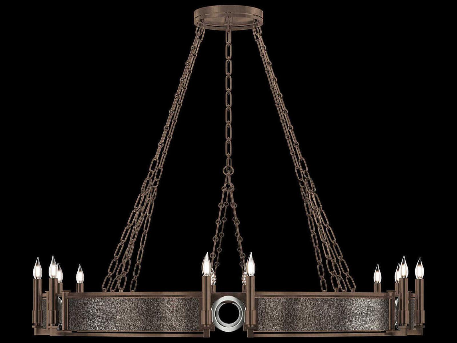 Fine Art Handcrafted Lighting 12-Light Mirage Round Chandelier in Bronze