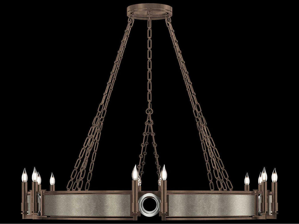 Fine Art Handcrafted Lighting 12-Light Mirage Round Chandelier in Bronze