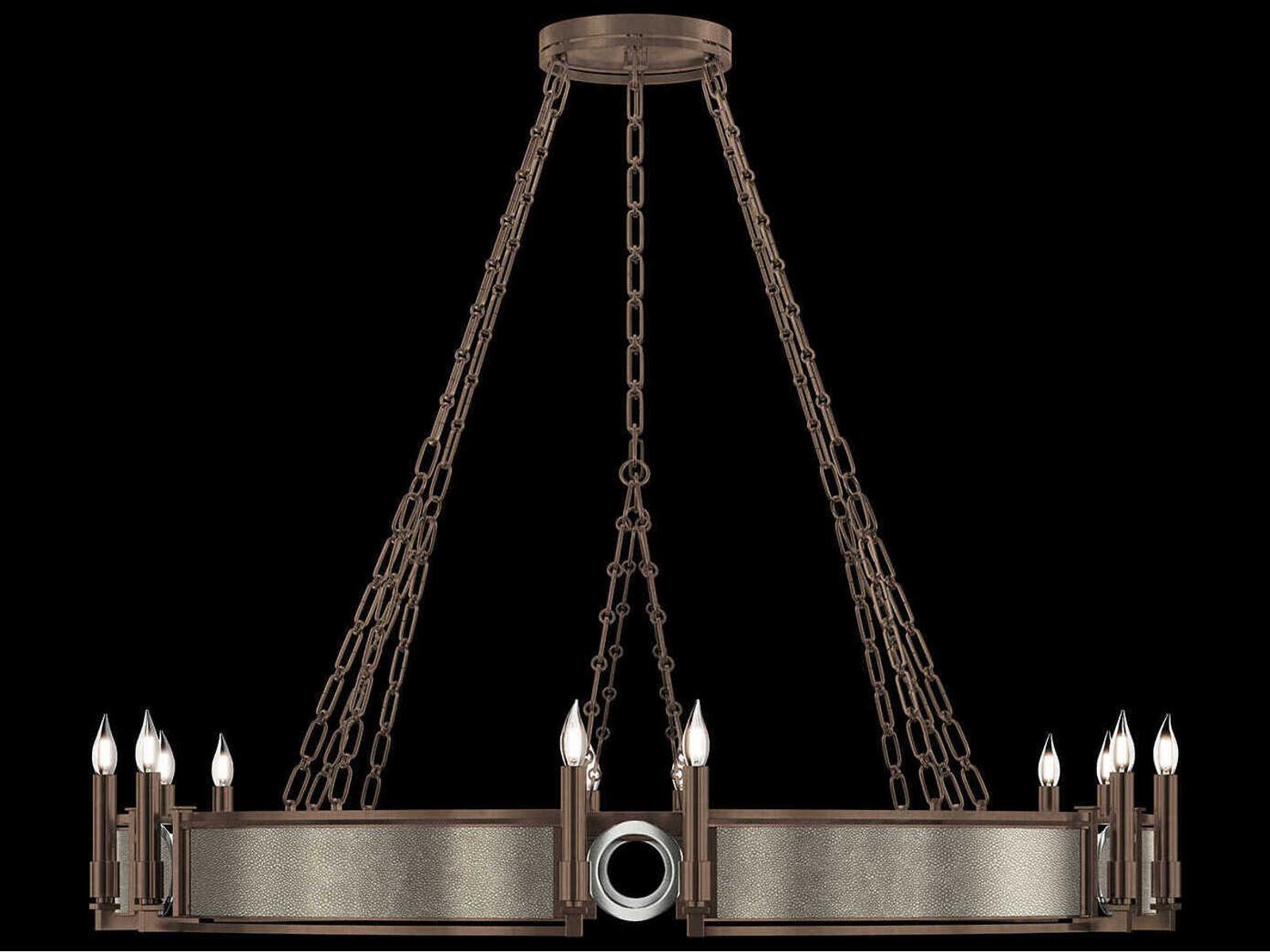 Fine Art Handcrafted Lighting 12-Light Mirage Round Chandelier in Bronze