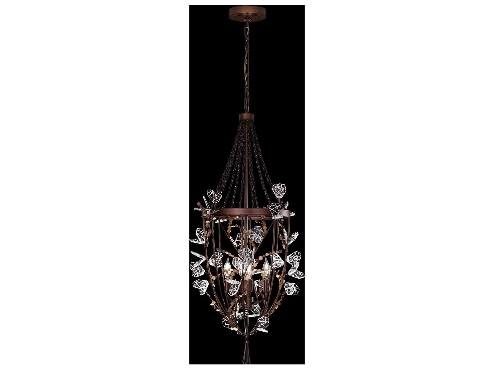 Fine Art Handcrafted Lighting Volare 4-Lights Bronze Lantern Chandelier
