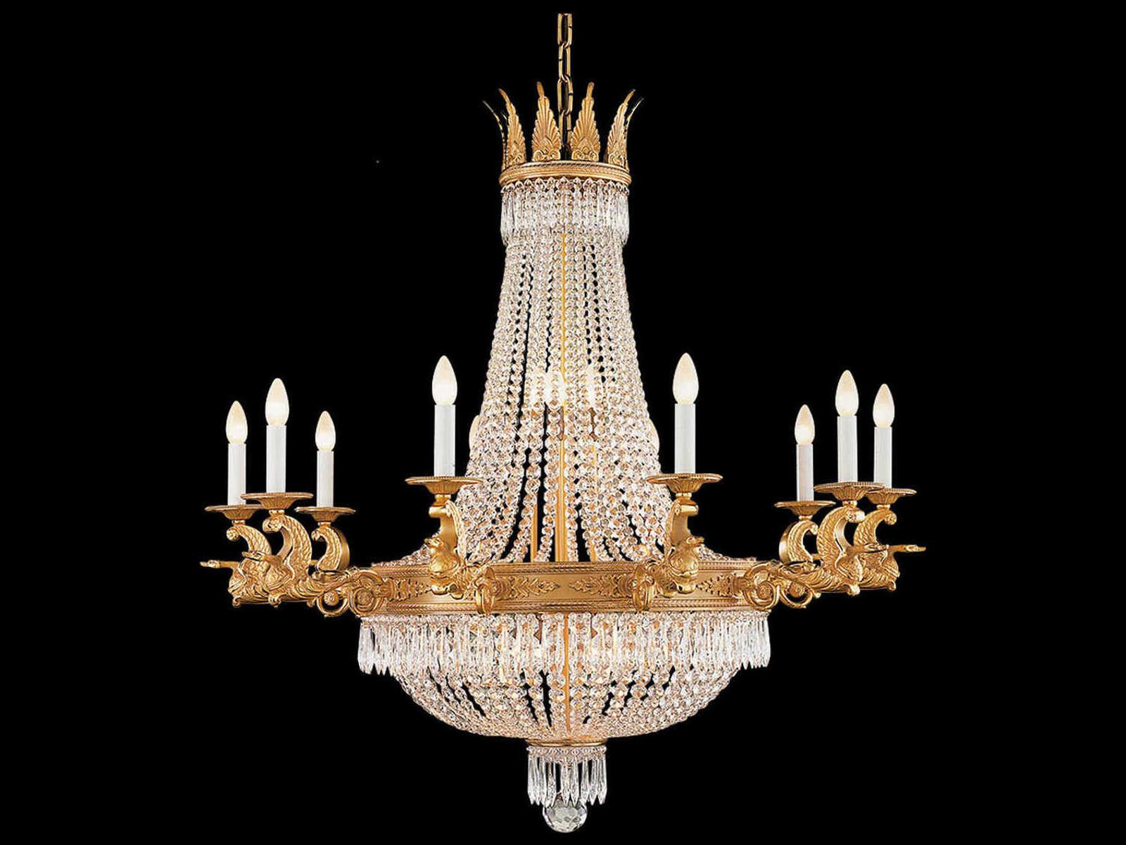 Fine Art Handcrafted Lighting Mariner Luxury 23-Light Traditional Chandelier Antique Gold Plated