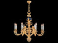 Fine Art Handcrafted Lighting Mariner Luxury 8-Light LED Candelabra Chandelier in Antique Gold Plated