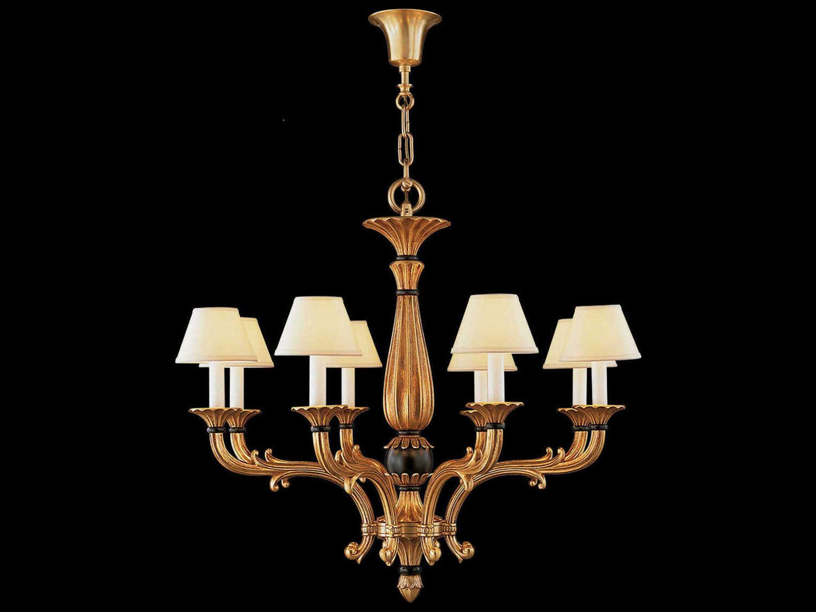 Fine Art Handcrafted Lighting Mariner Luxury 8-Light French Gold Traditional Chandelier