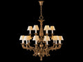 Fine Art Handcrafted Lighting Mariner 18-Light Traditional Candelabra Chandelier Aged Bronze