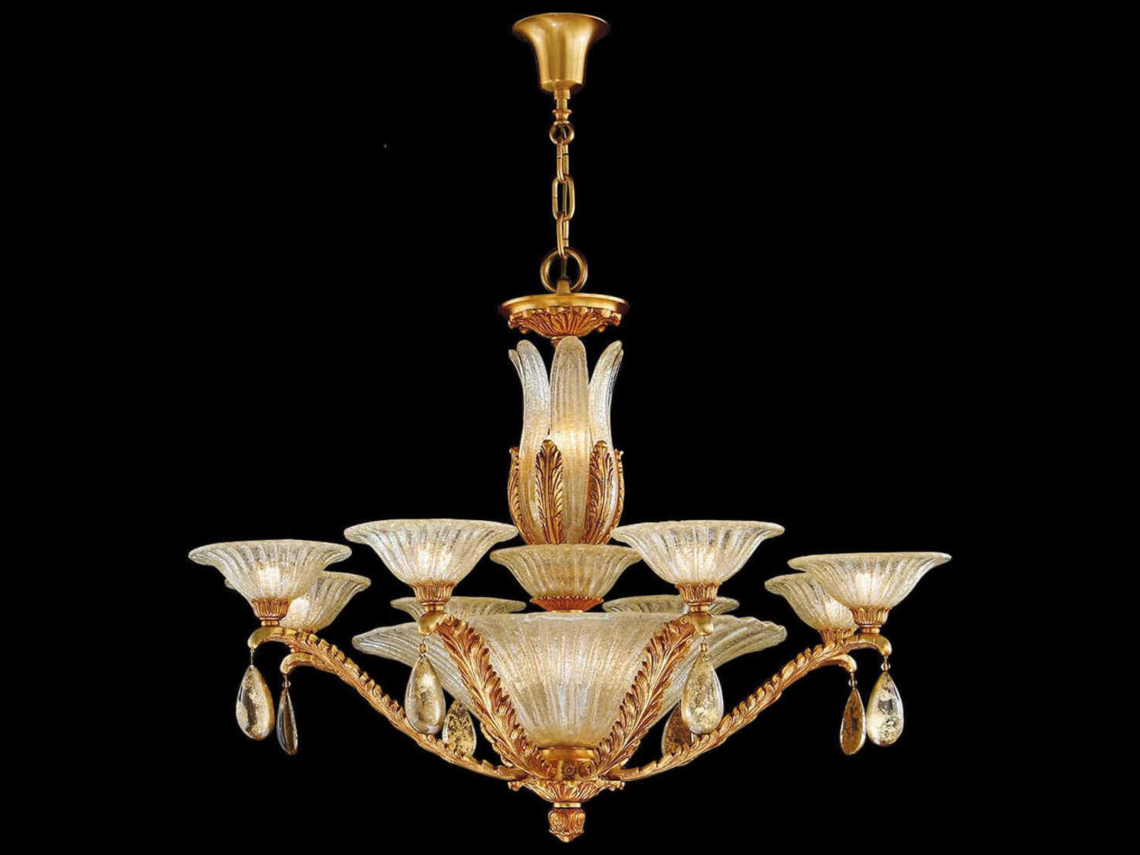 Fine Art Handcrafted Lighting Mariner Luxury 19-Light Traditional Bowl Chandelier in French Gold
