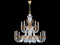 Fine Art Handcrafted Lighting 15-Light Mariner Luxury Chandelier in French Gold and White