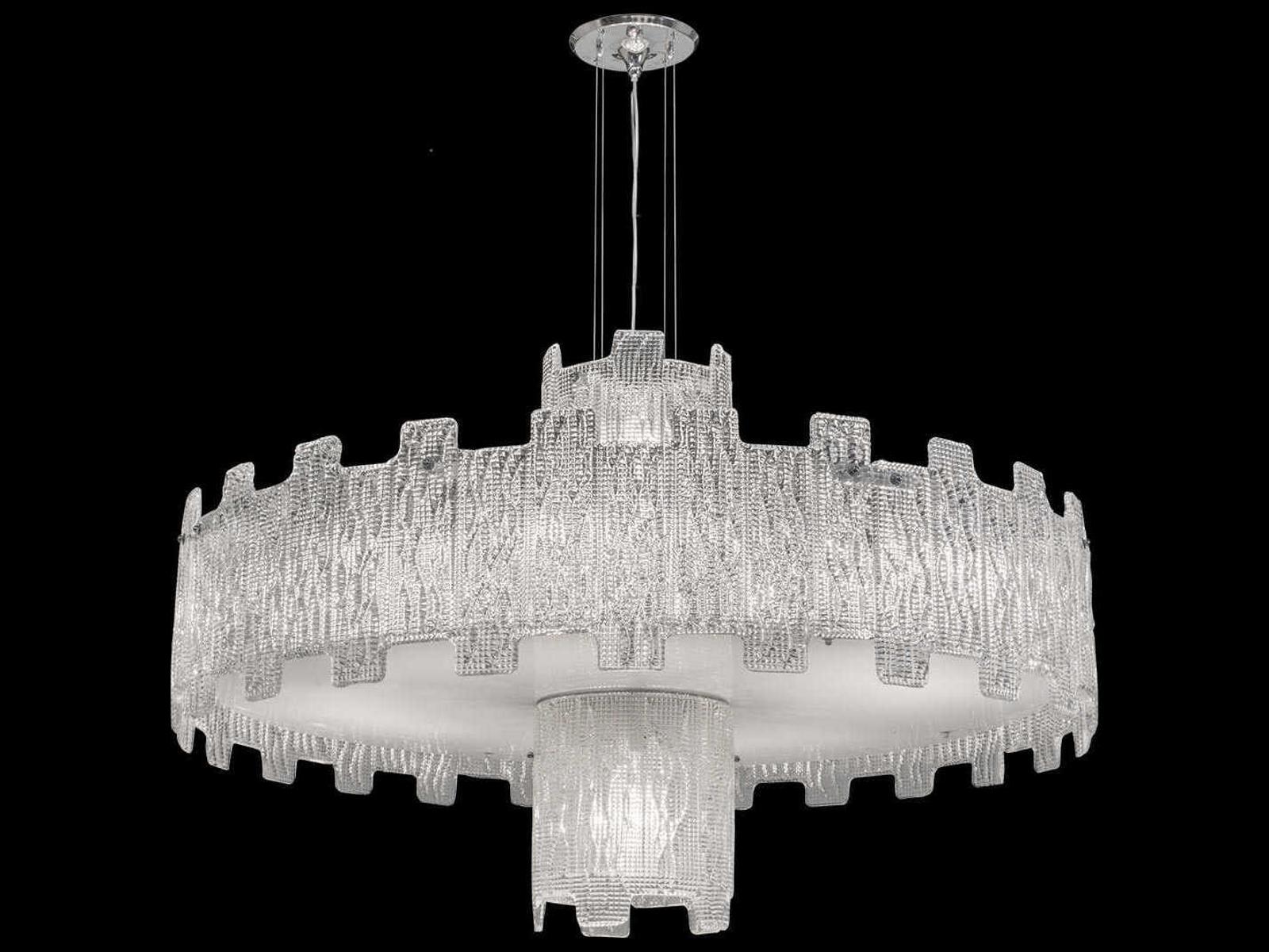 Fine Art Handcrafted Lighting Mariner Luxury 15-Light Polished Chrome Drum Chandelier