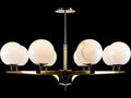 Fine Art Handcrafted Lighting 8-Light Mariner Luxury Chandelier Polished Brass Fume Globe