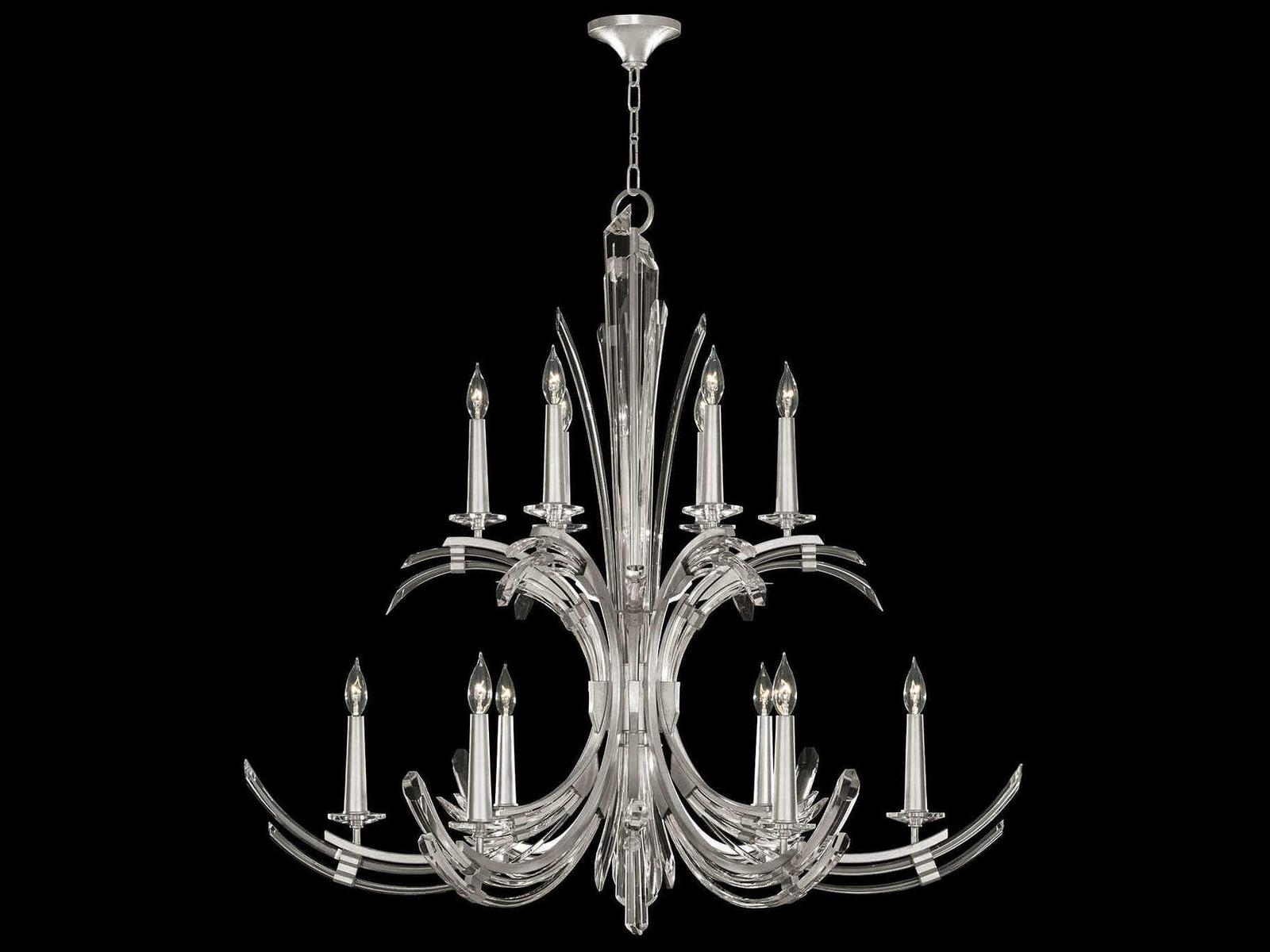 Fine Art Handcrafted Lighting 12-Light Trevi Candelabra Chandelier with Crystal Accents
