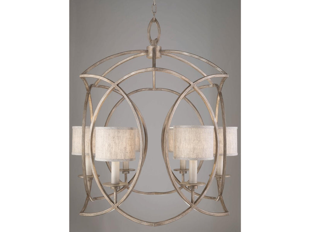 Fine Art Handcrafted Lighting Cienfuegos 6-Light Chandelier in Gray with Fabric Shades
