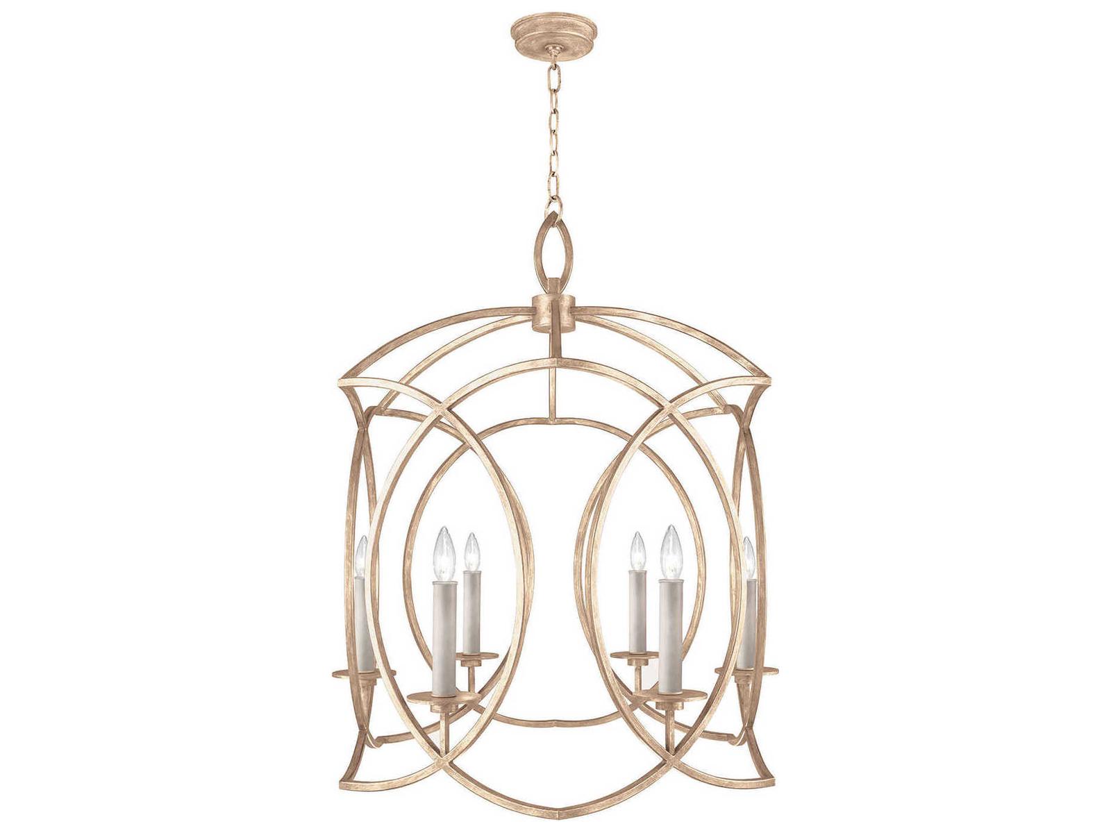 Fine Art Handcrafted Lighting Cienfuegos 6-Light Gold Leaf Candelabra Chandelier