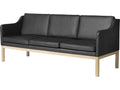 MK46 Black Leather Sofa
