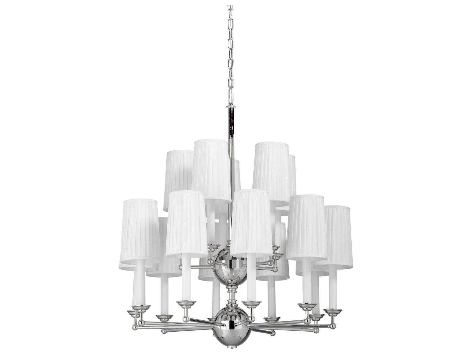 Frederick Cooper 15-Light Jermyn Street Empire Tiered Chandelier in Polished Nickel