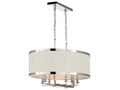 Frederick Cooper 8-Light High Street Oval Chandelier in Polished Nickel and White