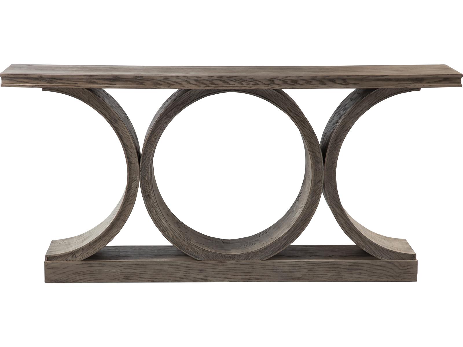 Monogram Rectangular Wood Console Table