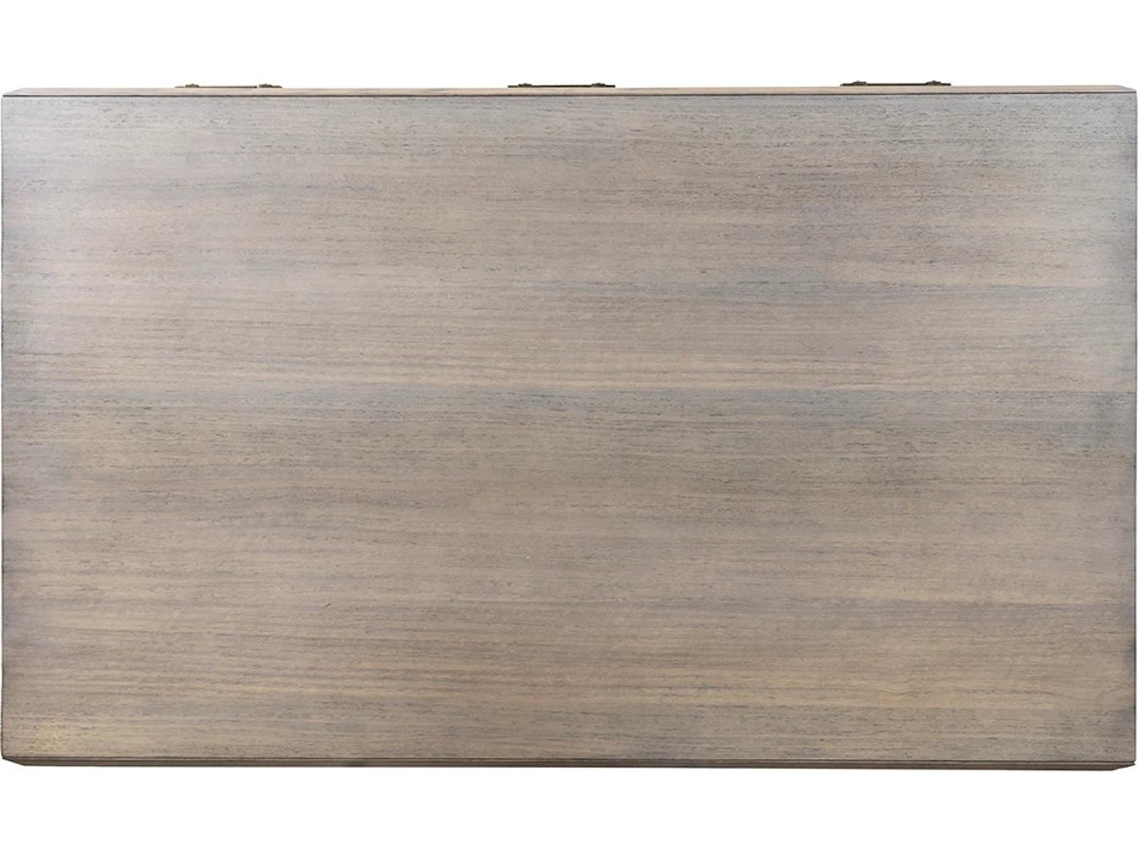 Monogram Expedition Rectangular Wood Coffee Table with Drawers