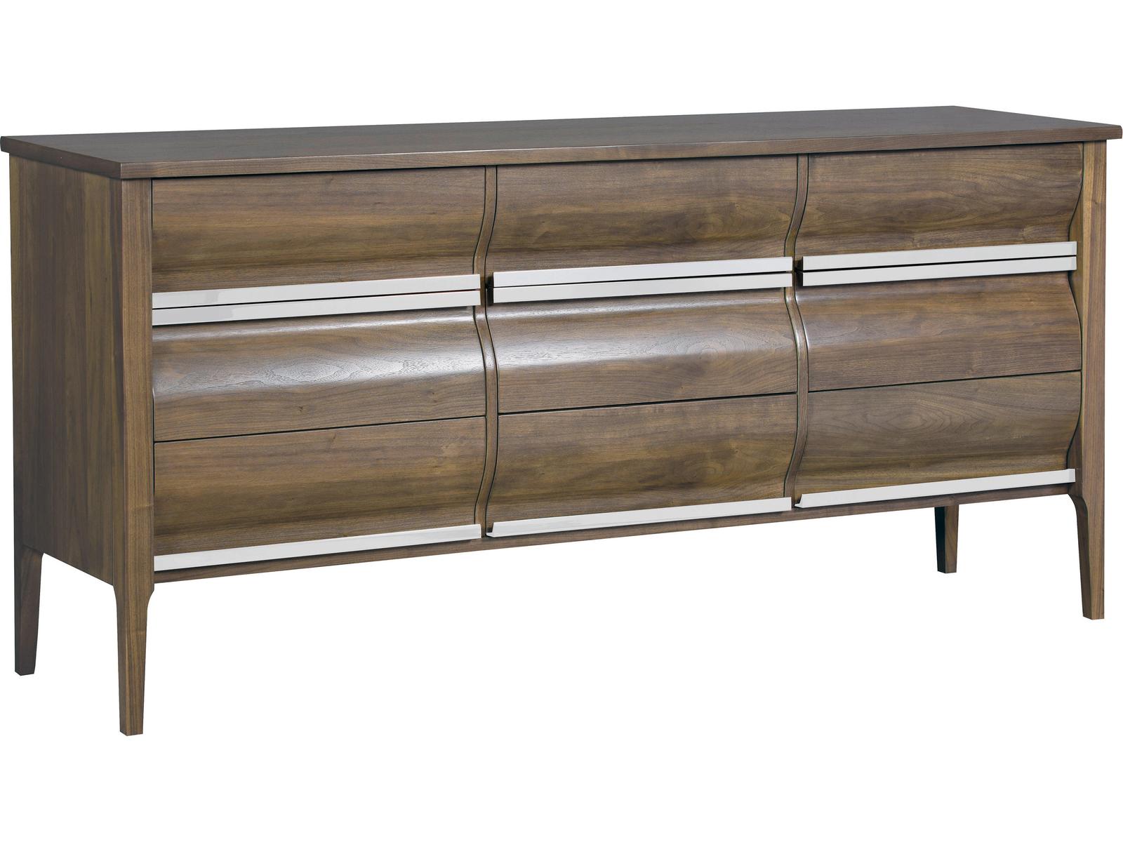 Monogram Heatherwood 9-Drawer Double Dresser in Brown Walnut