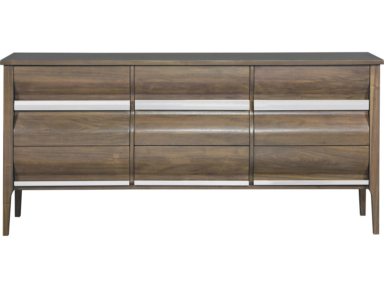 Monogram Heatherwood 9-Drawer Double Dresser in Brown Walnut