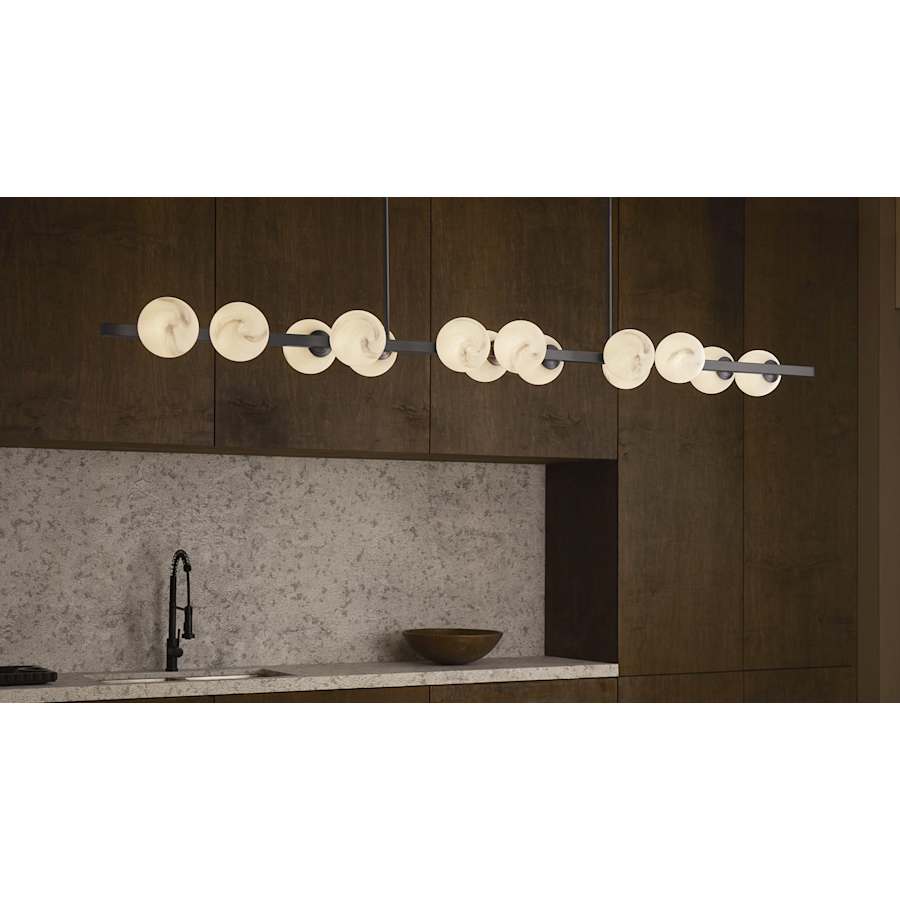 Fredrick Ramond Selene 14 Light 74" Wide Linear Chandelier