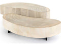 Wesson Avett Kidney Coffee Table Bleached Guanacaste and Gunmetal