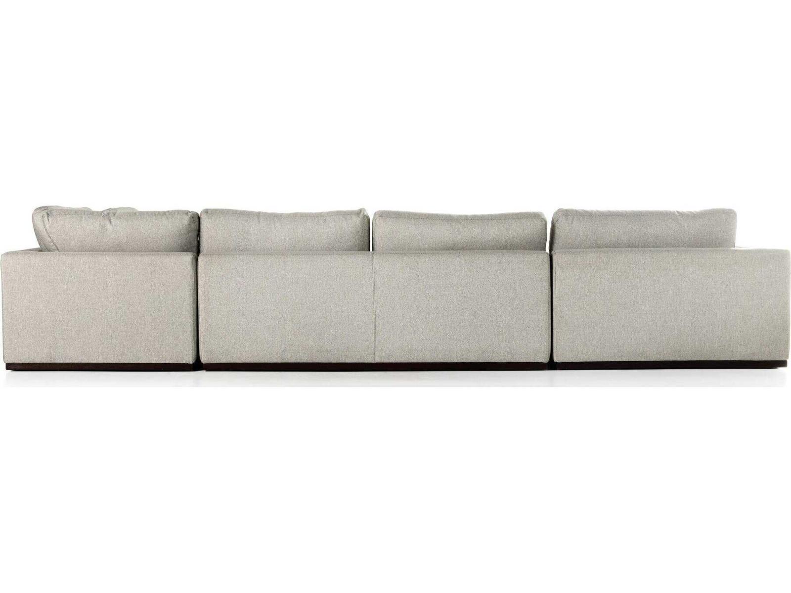Centrale Colt 4-Piece Modular Sectional Sofa in Aldred Silver