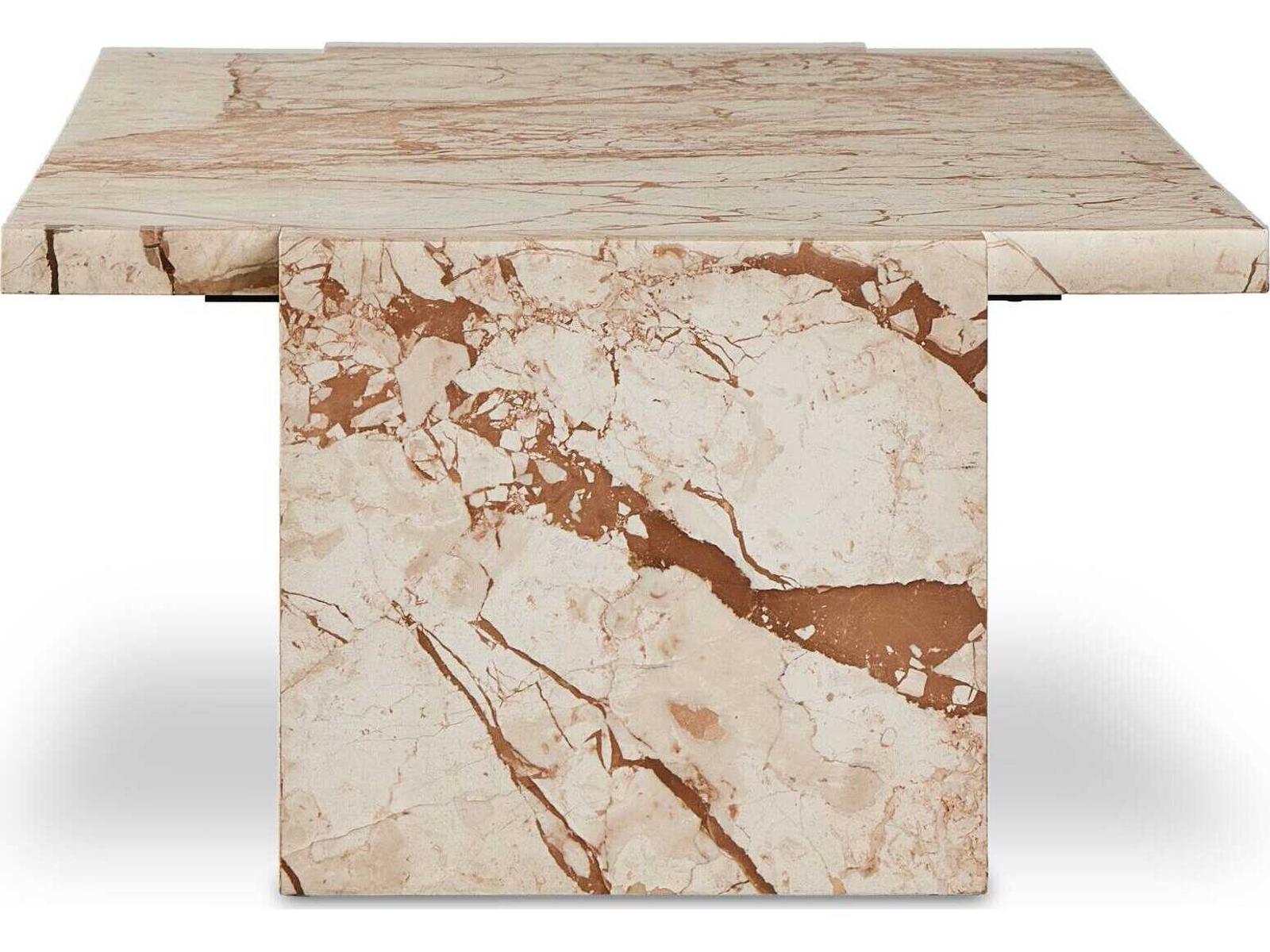 Element Rectangular Desert Taupe Marble Coffee Table