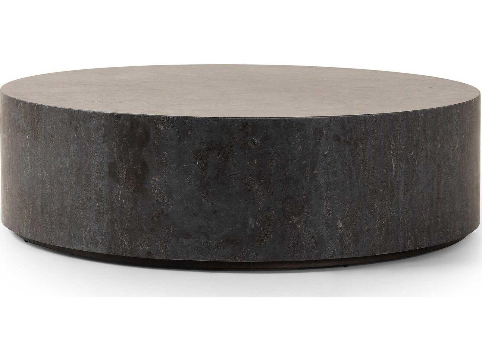 Hughes Round Bluestone Coffee Table