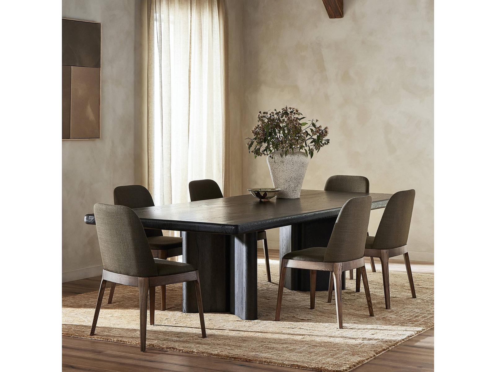 Bina Castro 118-Inch Rectangle Dining Table in Dark Espresso Reclaimed French Oak