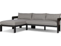 Pembrook 2-Piece Modular Outdoor Sectional Sofa in Concha Fog Olefin