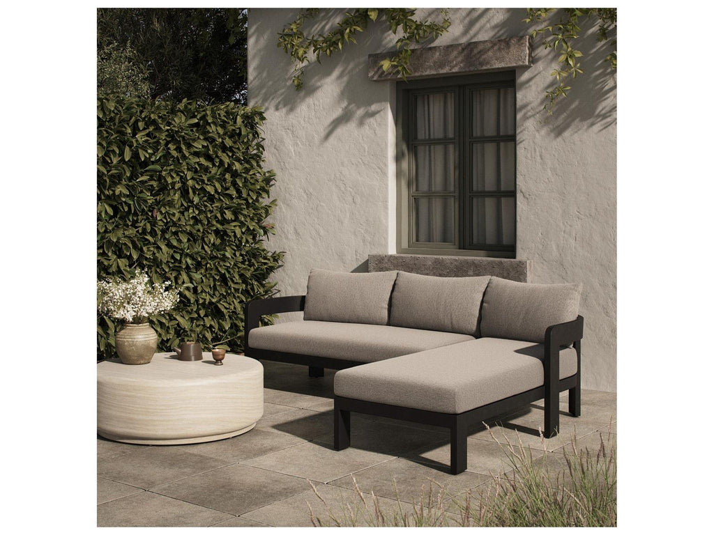 Pembrook 2-Piece Right Facing Outdoor Sectional Sofa in Concha Fog