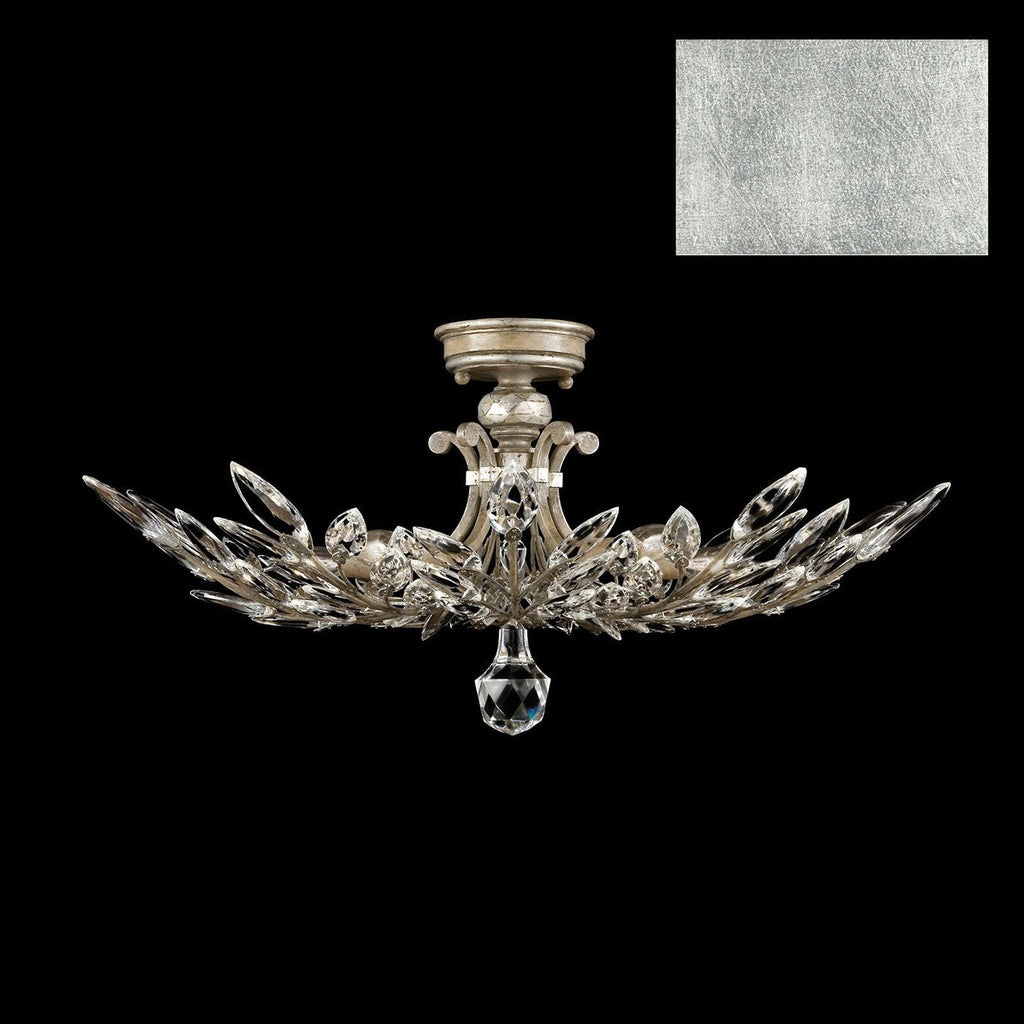 Fine Art Crystal Laurel 28" Round Semi Flush Mount