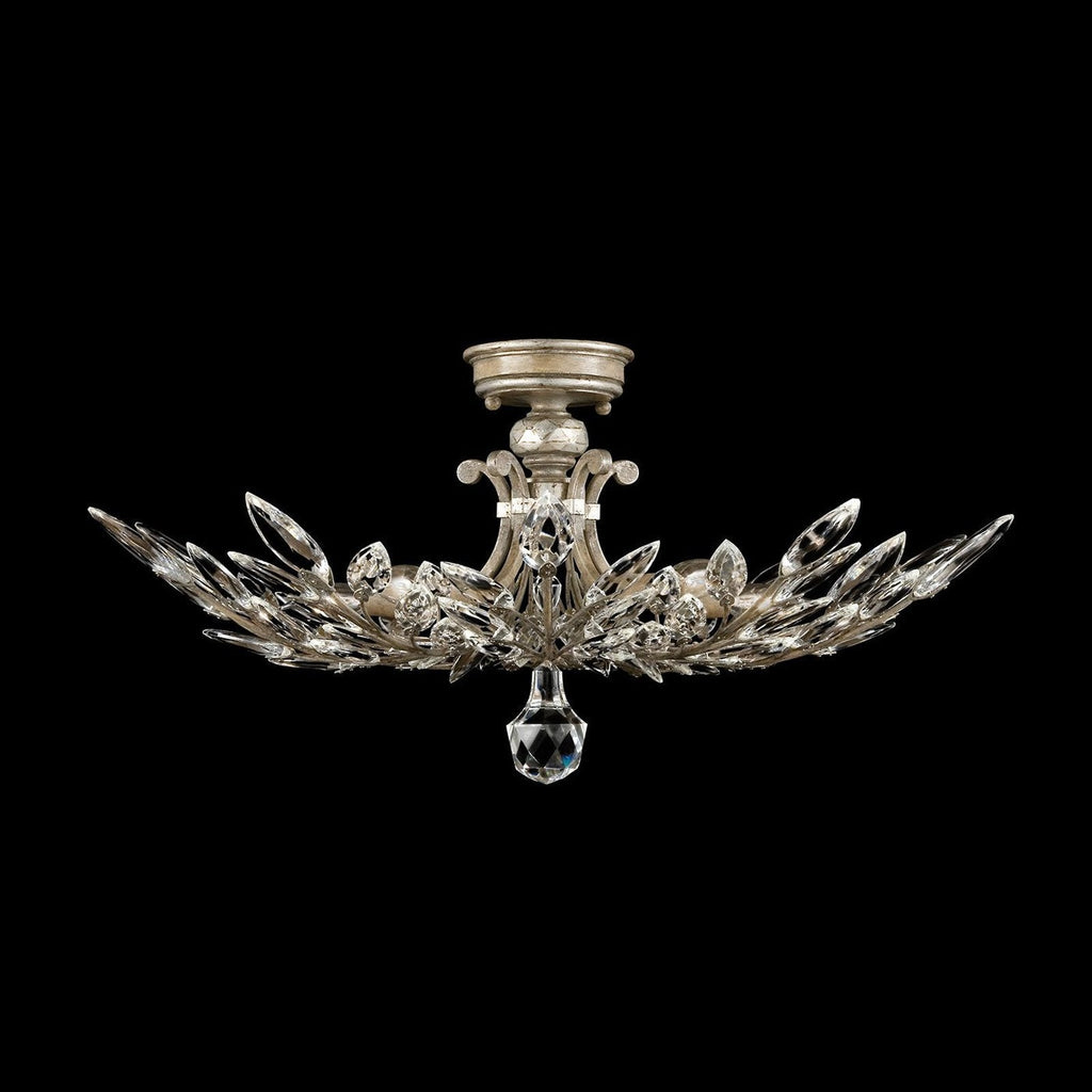 Fine Art Crystal Laurel 28" Round Semi Flush Mount