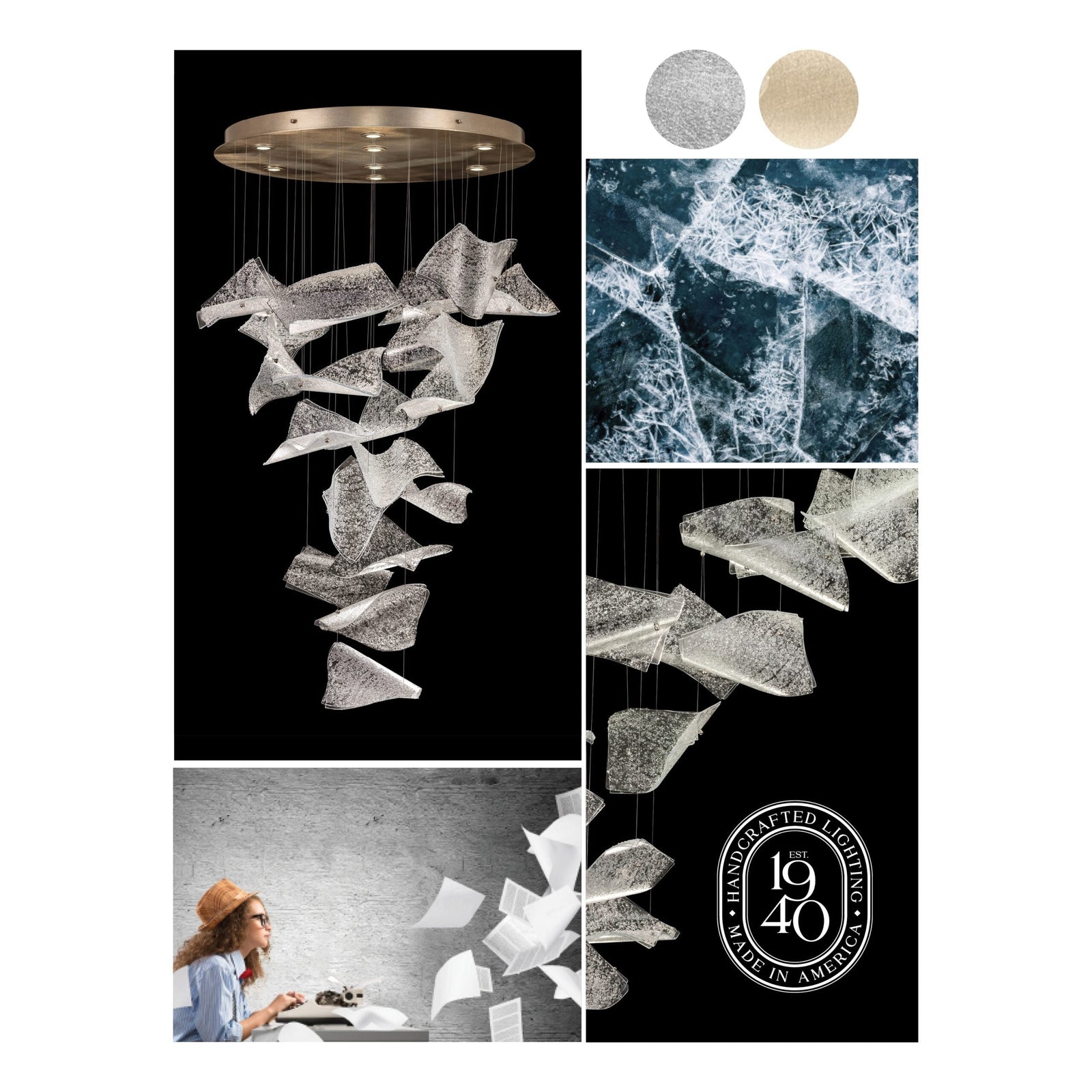 Fine Art Elevate 50" Pages Rectangular Pendant