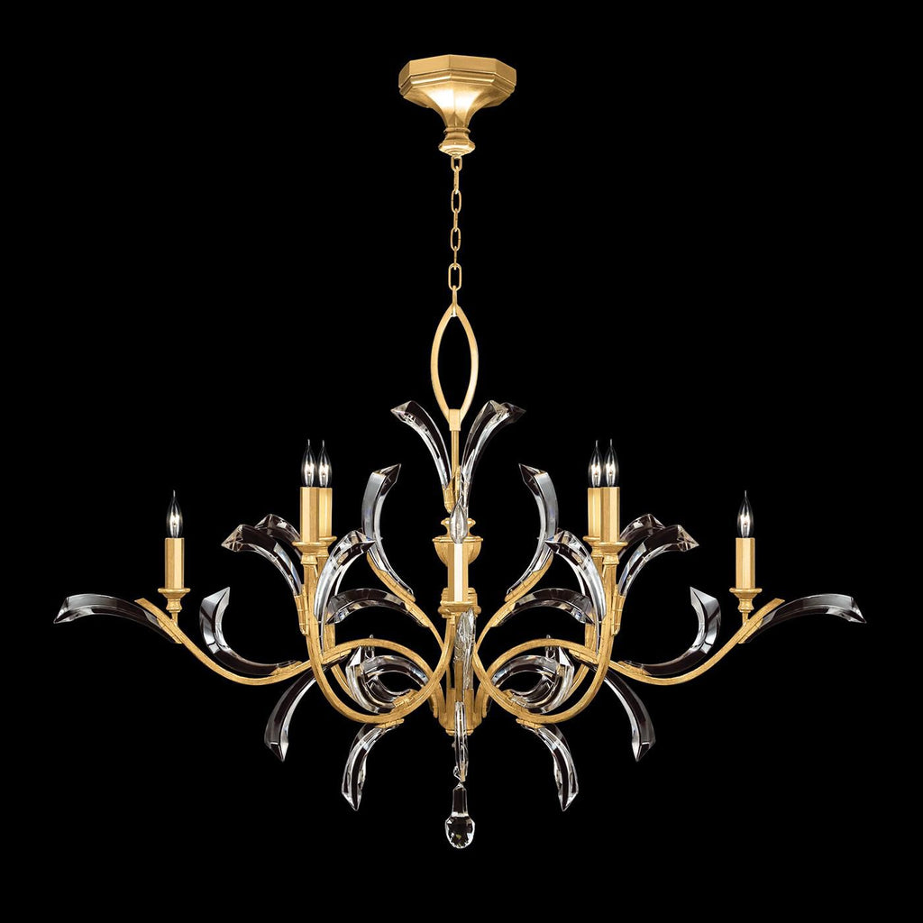 Fine Art Lamps Beveled Arcs 57 Inch 8 Light Chandelier Cp446756