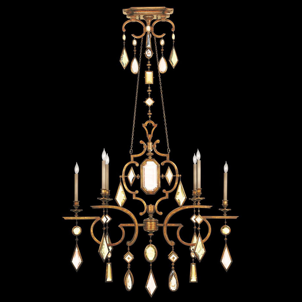 Fine Art Lamps Encased Gems 50 Inch 6 Light Chandelier Cp97223