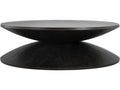 Reid Round Coffee Table in Cerused Forest Black Wood
