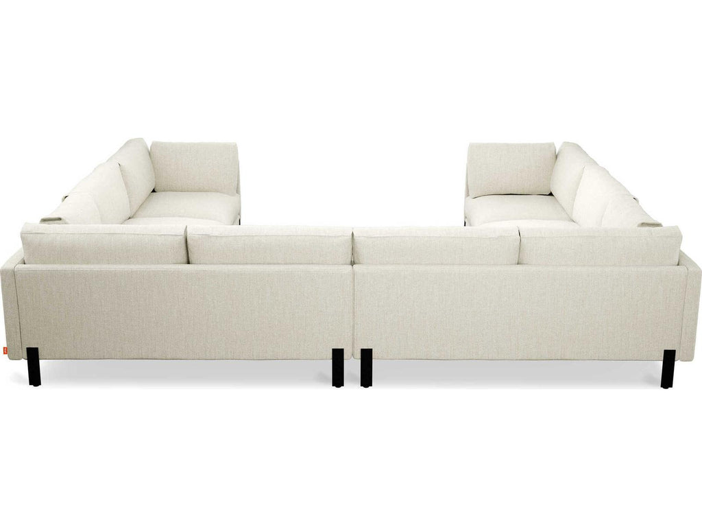 Silverlake 8-Seat U-Shaped White Fabric Sectional Sofa