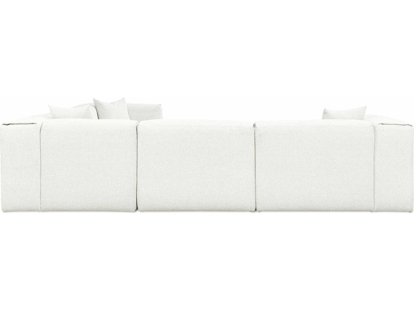 Nest 5-Piece Modular Sectional Sofa in Morris Bone Bouclé Fabric