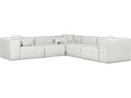 Nest 5-Piece Modular Boucle Fabric Sectional Sofa in Morris Fog