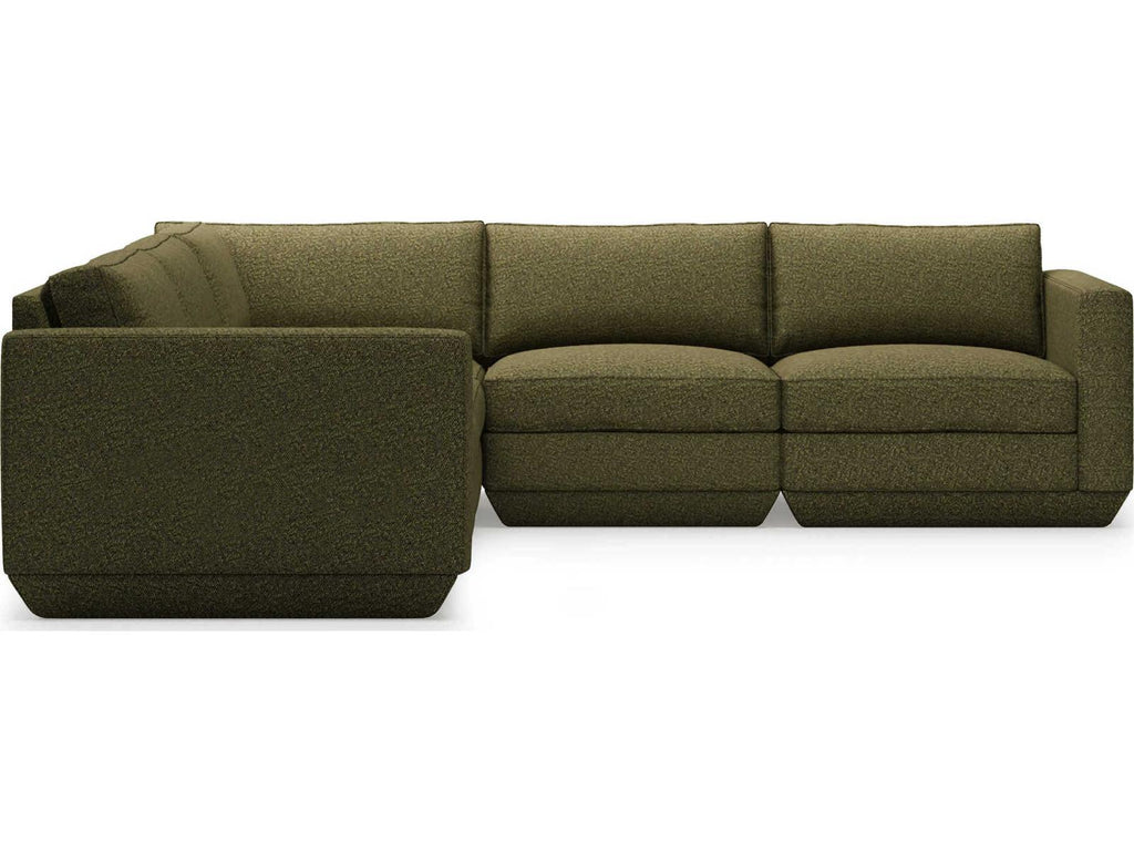 Podium 5-Seat Copenhagen Terra Green Modular Sectional Sofa