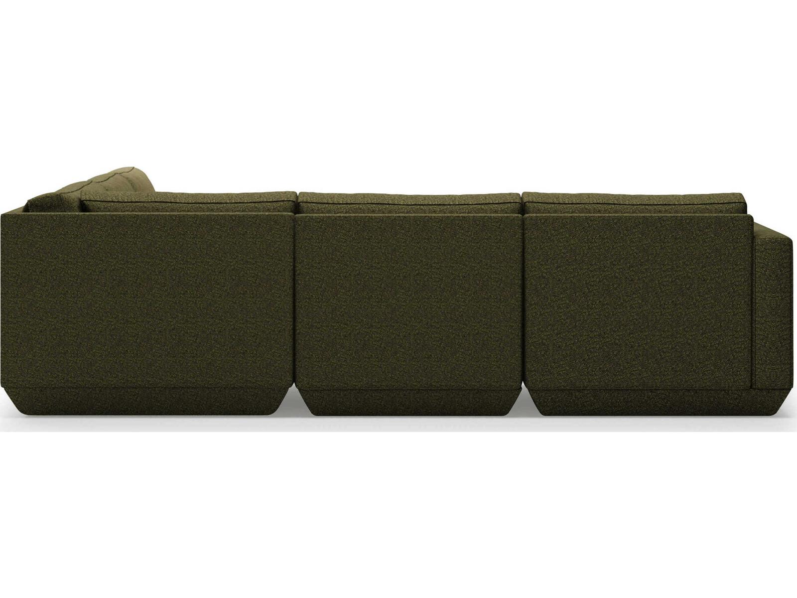 Podium 5-Seat Copenhagen Terra Green Modular Sectional Sofa