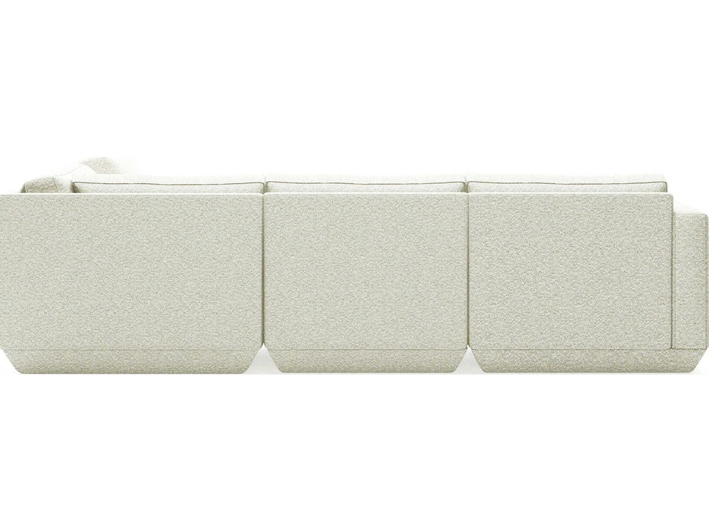 Podium 5-Piece Modular Right Facing Performance Fabric Sectional in White