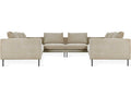 Renfrew Upholstered Sectional Sofa in Mersey Caribou Fabric