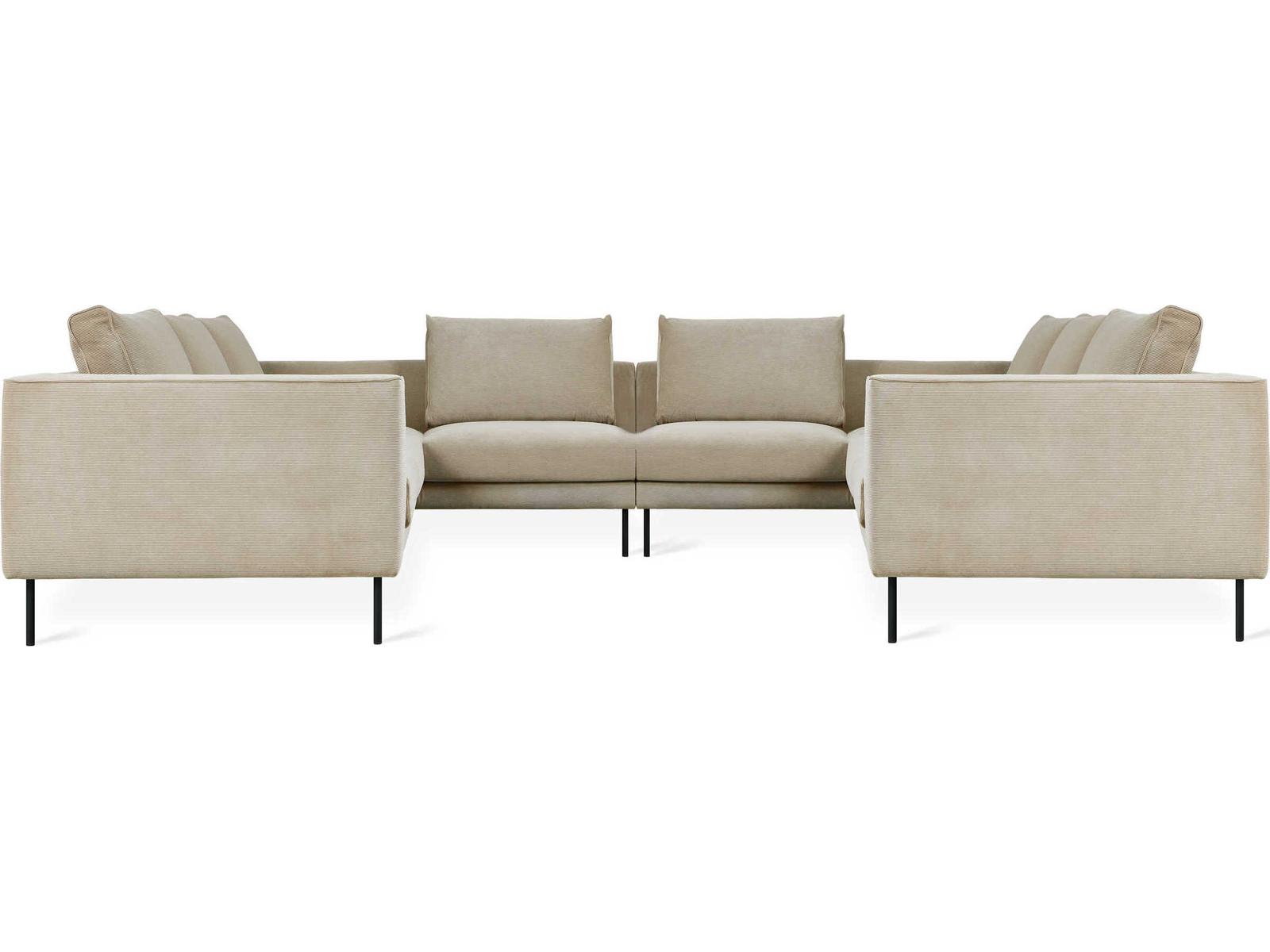 Renfrew Upholstered Sectional Sofa in Mersey Caribou Fabric