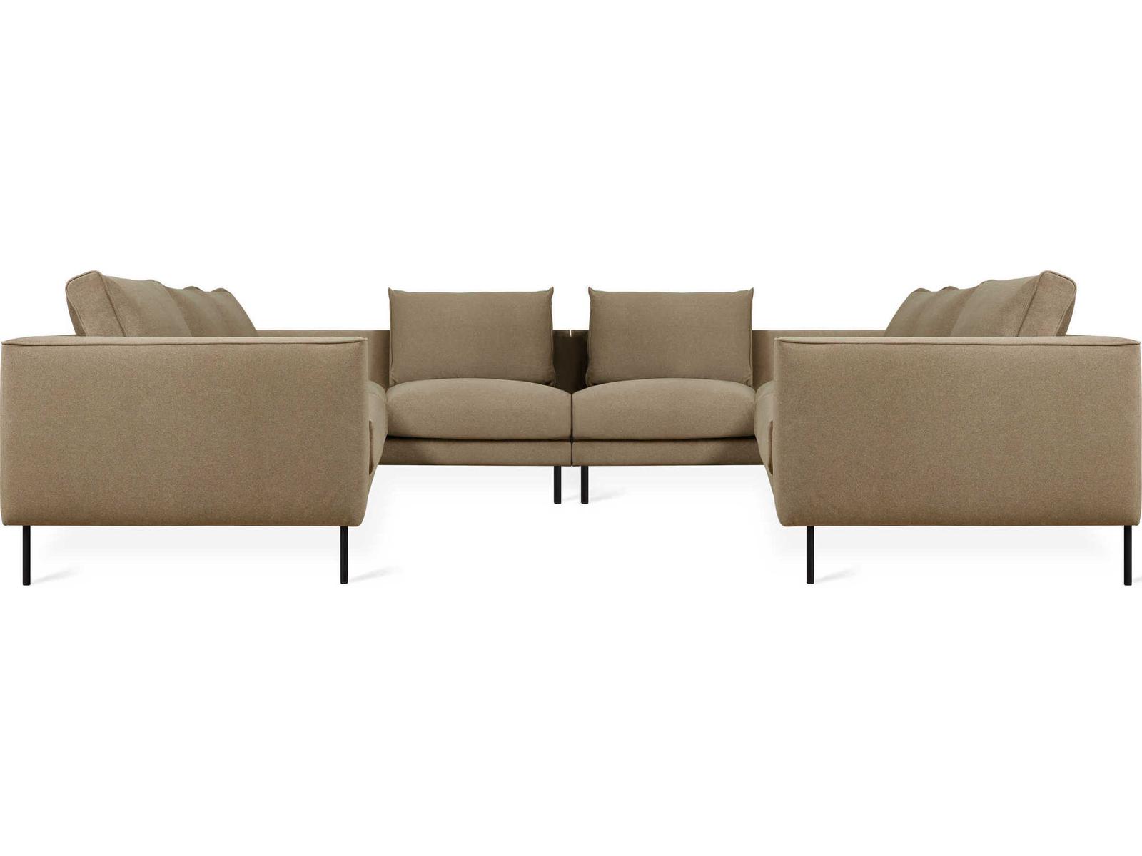 Renfrew Modular Sectional Sofa in Black Upholstery
