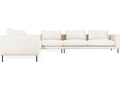 Renfrew Left-Facing Sectional Sofa in Black Upholstery