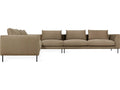Renfrew Left Facing 5-Seat Merino Mocha Polyester Sectional Sofa