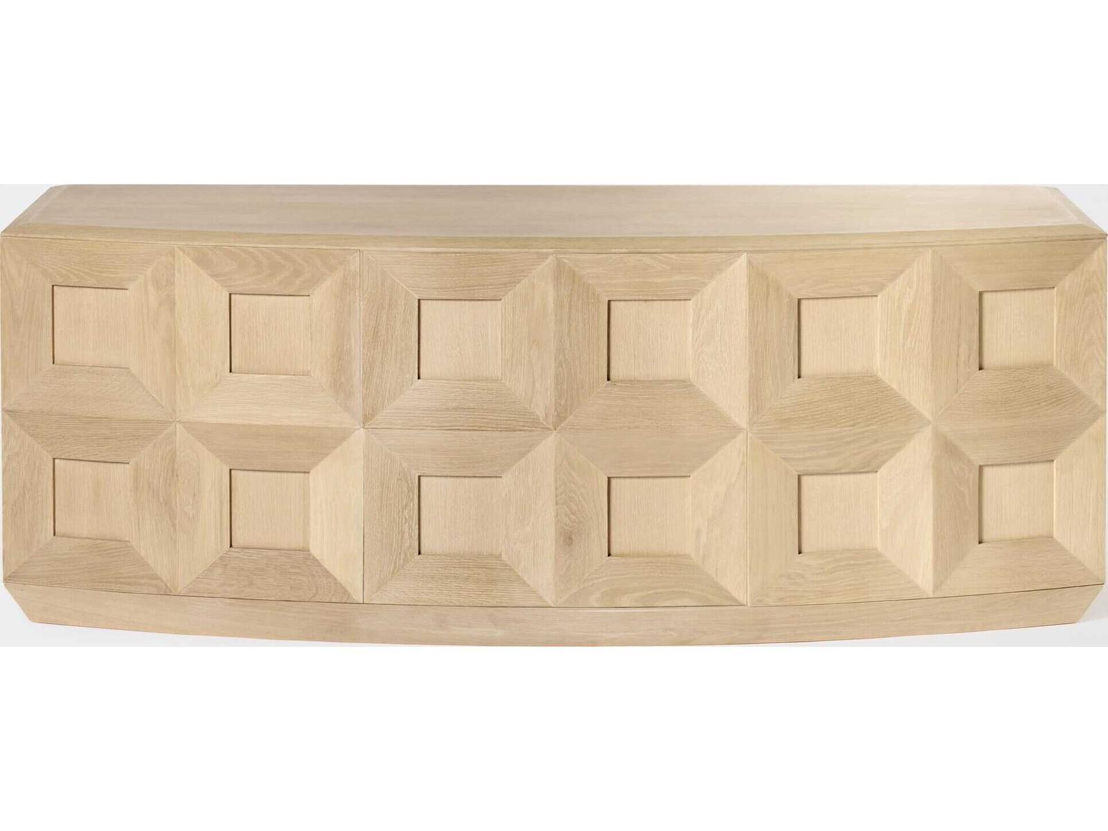 Stilo 75-Inch Oak Wood Media Console in Natural Finish