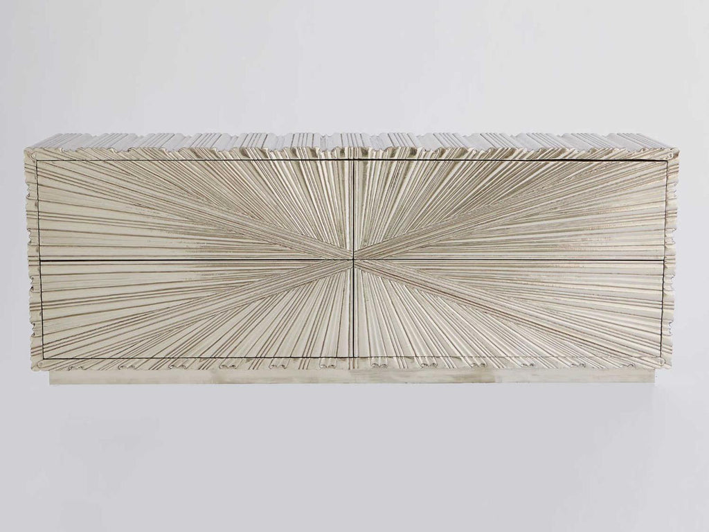 72 Inch Grey Deco White Alloy Metal Sideboard