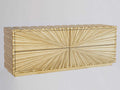 Linenfold Brass Sideboard with Textured Starburst Pattern